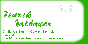 henrik halbauer business card